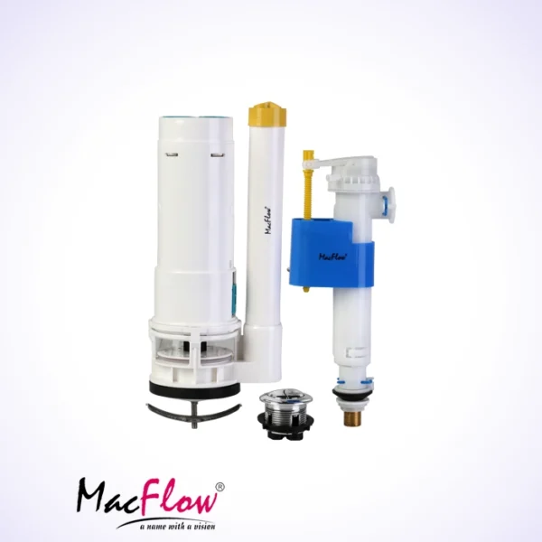 Flush Tank Dual Small Flush Fitting With Bottom and Side Inlet